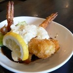 ルドゥーテ - 日替わりランチ（エビフライ、豚カツ）