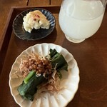 みつか坊主 - 発酵小鉢2種と秋鹿霙もよう