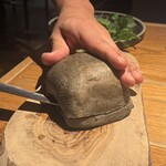 Ristorante fanfare - 目の前で塩釜をカット