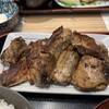 魚菜はざま - まぐろの尾の身ステーキ定食 刺身3品付き