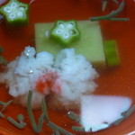 大喜庵 - 2014.06　鱧とエンドウ豆腐