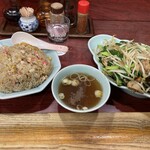 園春 - チャーハン大盛り¥600+¥100とニライタメ¥500