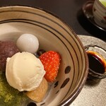 人形町今半 - デザートみつ豆。