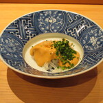 鮨 さかい - 虎河豚(福岡鐘崎)、肝酢(北海道余市)