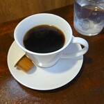キッチン ブルー グローブ - ホットコーヒーのアップ
