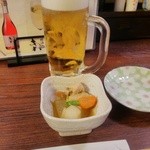 突きだし＆生ビール