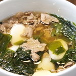 Special wakame soup with tok