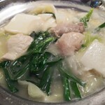 やきとり家すみれ - 店炊き鶏白湯のとり鍋1,408円が1,078円