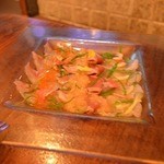 KITSUNE - “本日　3種鮮魚のカルパッチョ（ヒラメ、カツオ、スズキ）”