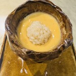 鮨shizuku 西天満 - 穴子からとった出汁とあん肝のソースにシャリを入れてリゾット風にした一品