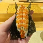 鮨shizuku 西天満 - エビマヨの手巻き(絶品)