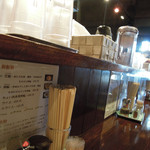 藤堂 - カウンター上の様子