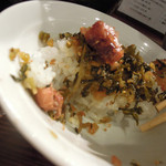 藤堂 - ミニちょい肉高菜ごはん喰らう