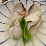 にぎりの一歩 - 甘鯛と蛤酒蒸し