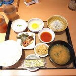 やよい軒 - しらすおろし朝食、ミニサバ小鉢