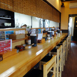 明豊うどん - カウンター席