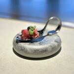 和牛 鉄板焼 おきに - 近江牛生ハム　湯葉とキャビア