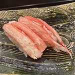 にぎり鮨 一五〇 - ズワイ蟹(店舗茹でではない方の品)充分美味しい
