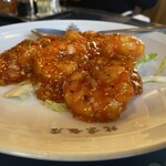 横浜中華街 北京飯店 - コースの海老チリ