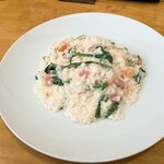 城下町のイタリアン マゴトラ - ベーコンと春菊のクリームリゾット