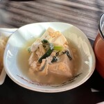 常衛門食堂 - カニクリームコロッケ定食 1,300円 (高野豆腐)