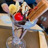 サンマルクカフェ - チョコケーキとバナナのチョコレートパフェ(690円)