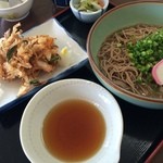 そばの花 - ランチ　かき揚げと蕎麦850円