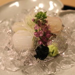 桜田 - お造り　鯛 と 烏賊　(2014/06)