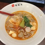 北斗 麻辣湯 - ◾️麻辣湯¥1.276！
ベースはスープ＋春雨¥550
辛さは1〜5辛からセレクト(2辛をセレクト)
トッピングは牛肉¥160
麺はノーマル春雨をセレクト