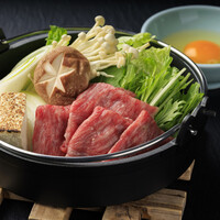 平日限定夜ごはん　熊野牛すき焼き膳【鍋用うどん付】