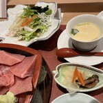 鮨政庭 - サラダ•茶碗蒸しセット