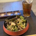 鉄板 幟 - お肉の前にサラダもちゃんと食べましょう