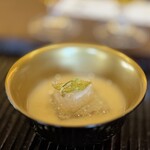 鎌倉 北じま - 先付け　粕汁、海老芋、三浦大根・蕗のとう