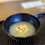 鎌倉 北じま - 河豚の白子　焼いた白子と蕪のみぞれ仕立て