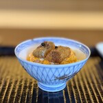 鎌倉 北じま - 太刀魚揚げ物の玉子とじ　