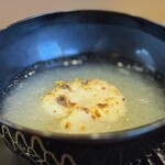 鎌倉 北じま - 河豚の白子　焼いた白子と蕪のみぞれ仕立て