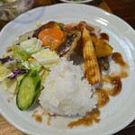 キッチン ブルー グローブ - 再びワンプレート