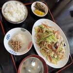 番外地 - 野菜炒め定食　半ライス