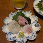 槐 - お造り三種盛り