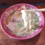 浜堂ラーメン - 麺のリフトアップ
