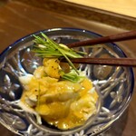 くずし 之助 - 河豚のぶつ切り　あん肝ポン酢