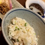 くずし 之助 - 本日のお食事　河豚のカマの土鍋ご飯