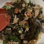 鶴千 - 県産もずくと6種の野菜　冷やしぶっかけ　酸っぱさがもっと私は欲しかった