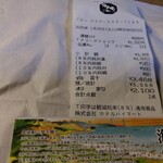 お食事処 多七 - レシート。