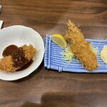 えいすけ - カニクリームコロッケ&カキフライ