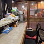 天義 - 手前は入口と干渉する席になったゃうね。