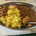 カフェ&カレー カデル - トマトチキン＋キーマカレー