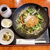 そば処みよし - 冷たい岩海苔そばと食べログクーポンの揚げ餅
