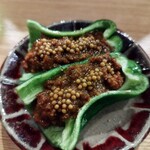 バードスペース三鷹 - 生ピーマン肉味噌詰め。これも美味しかった！