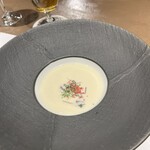 宮崎尾崎牛 鉄板焼き 吟 - 蕪のポタージュ